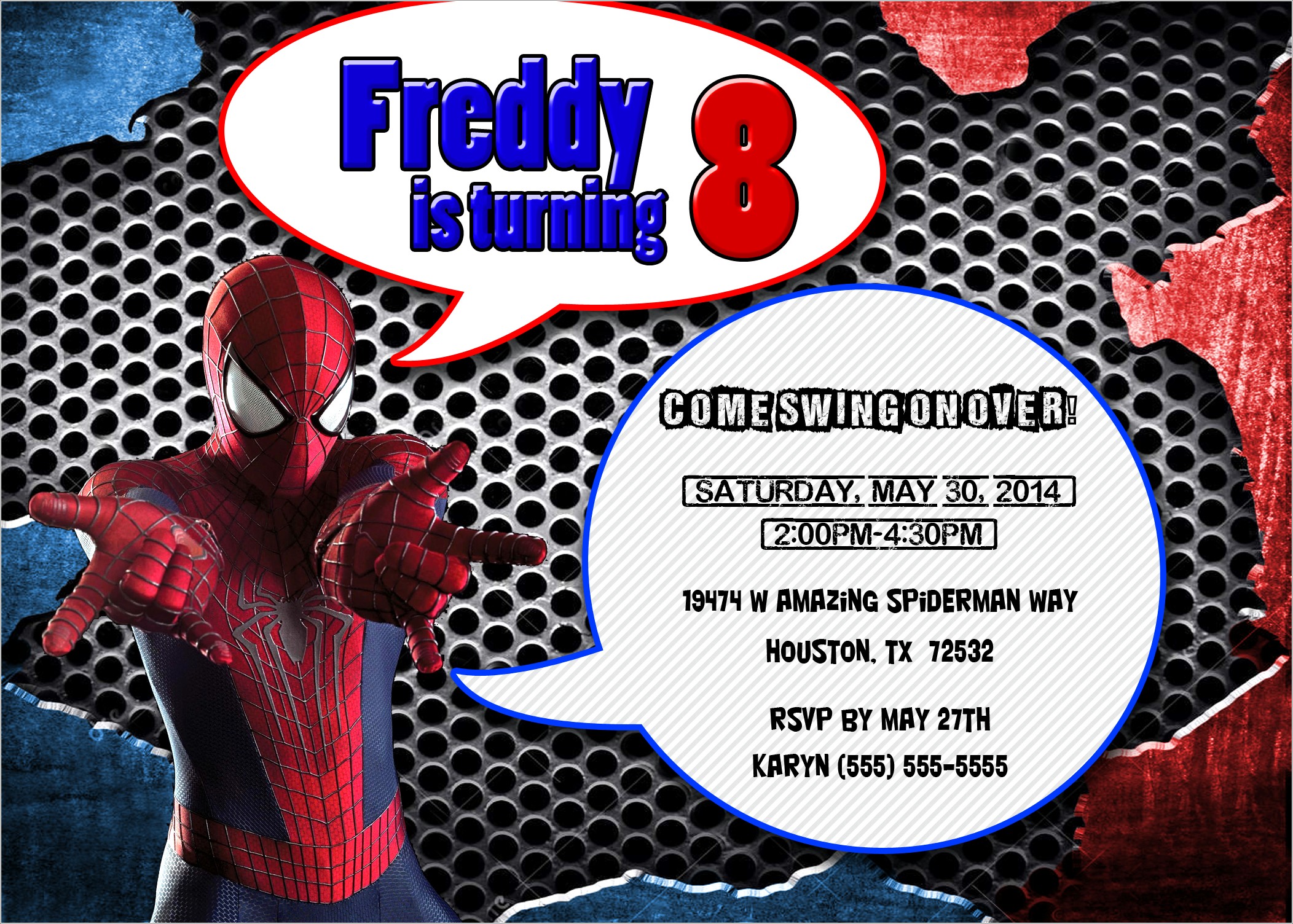 Create Spiderman Birthday Invitations