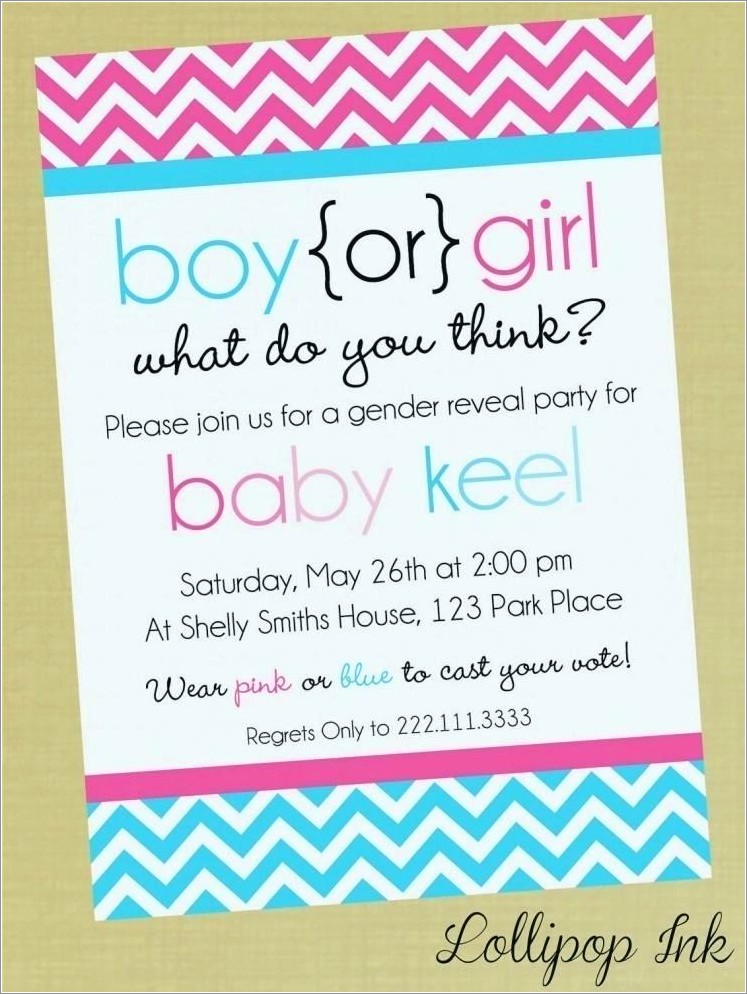 Create Your Own Gender Reveal Invitations Free