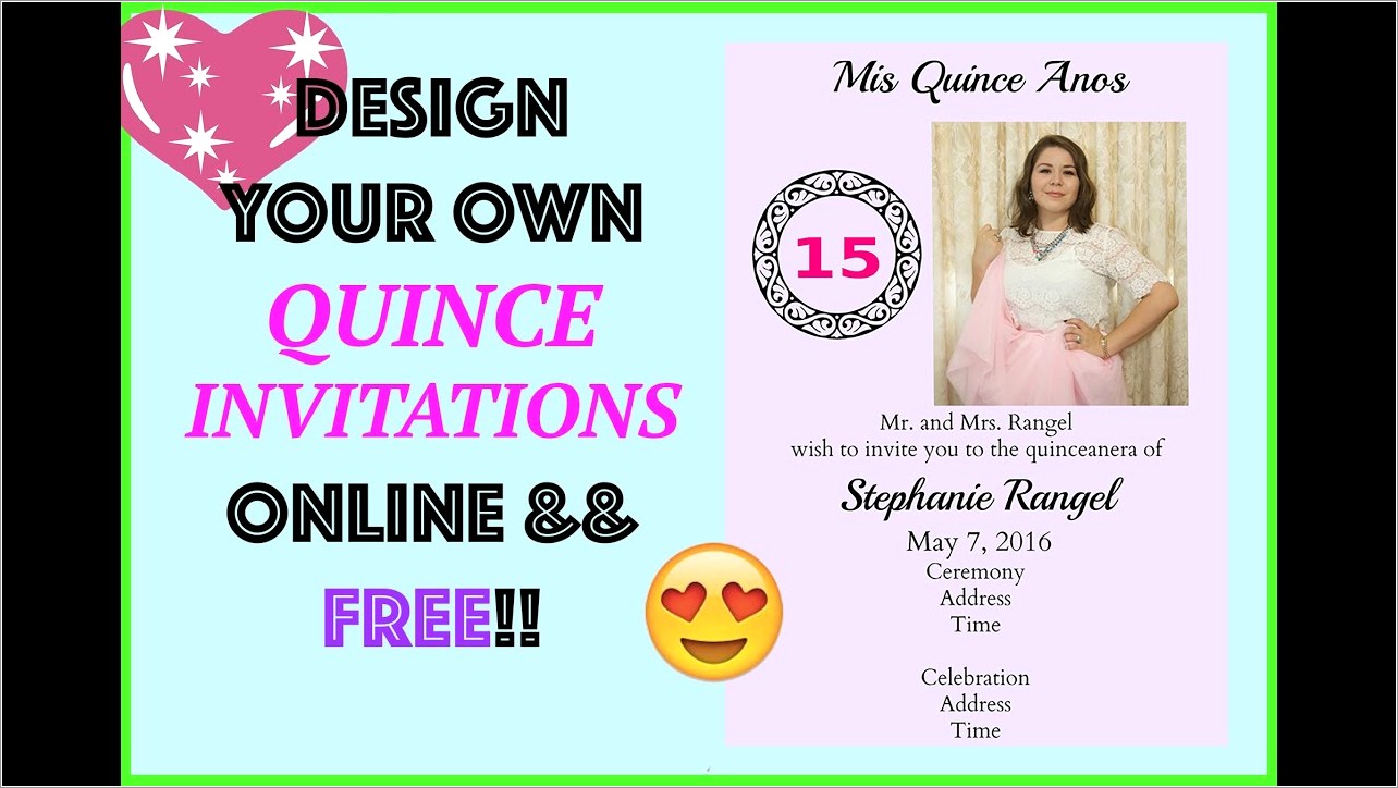 Create Your Own Quinceanera Invitations Online