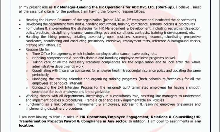 Curriculum Vitae Sample For Construction Project Manager