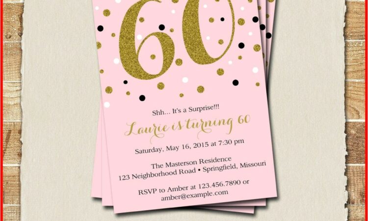 Custom 60th Birthday Invitations