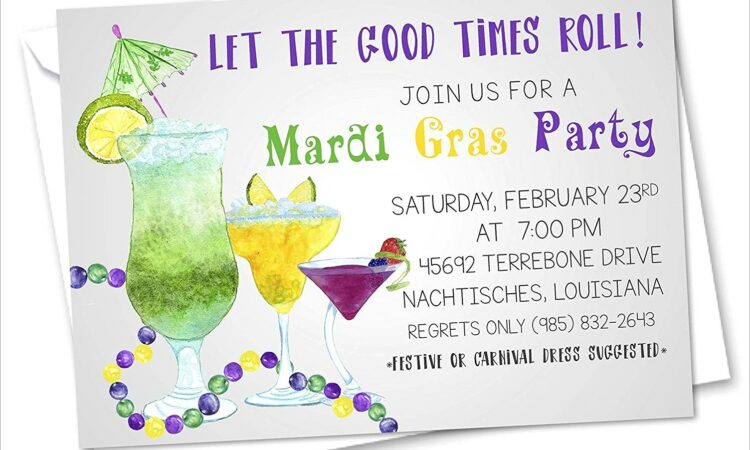 Custom Mardi Gras Invitations