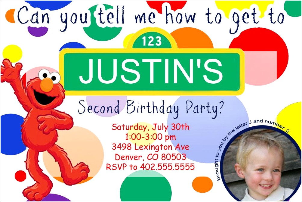 Custom Sesame Street Birthday Invitations