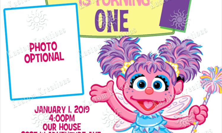 Custom Sesame Street Invitations