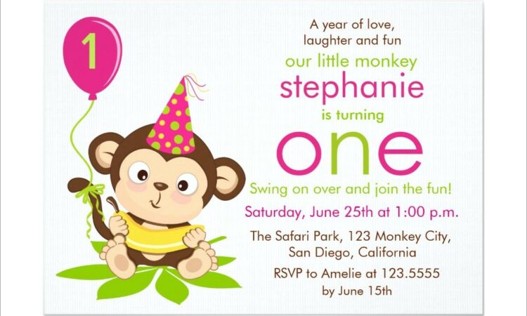 Cute First Birthday Invitations