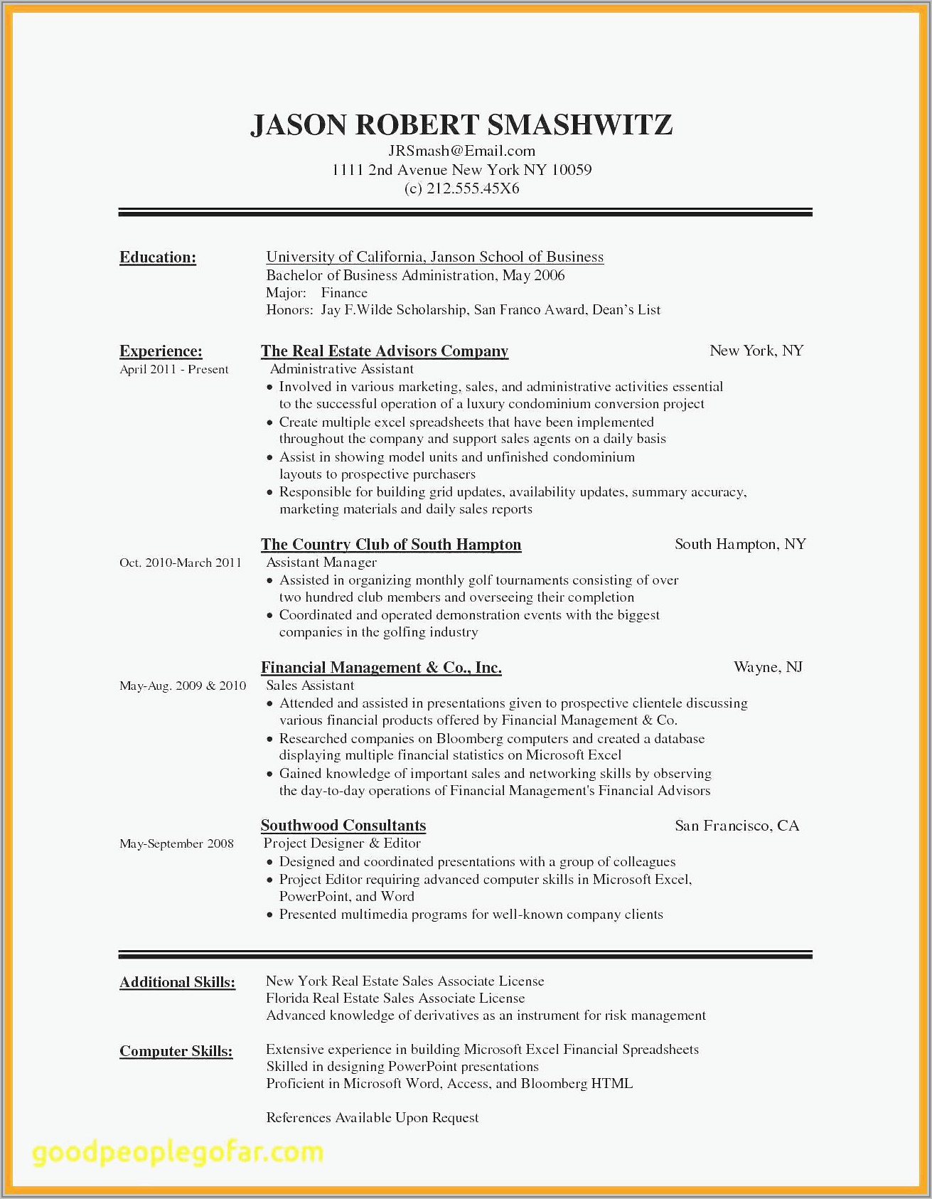 Cv Templates For Word 2010