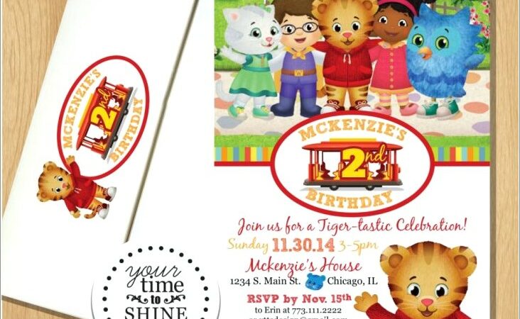 Daniel Tiger Personalized Invitations