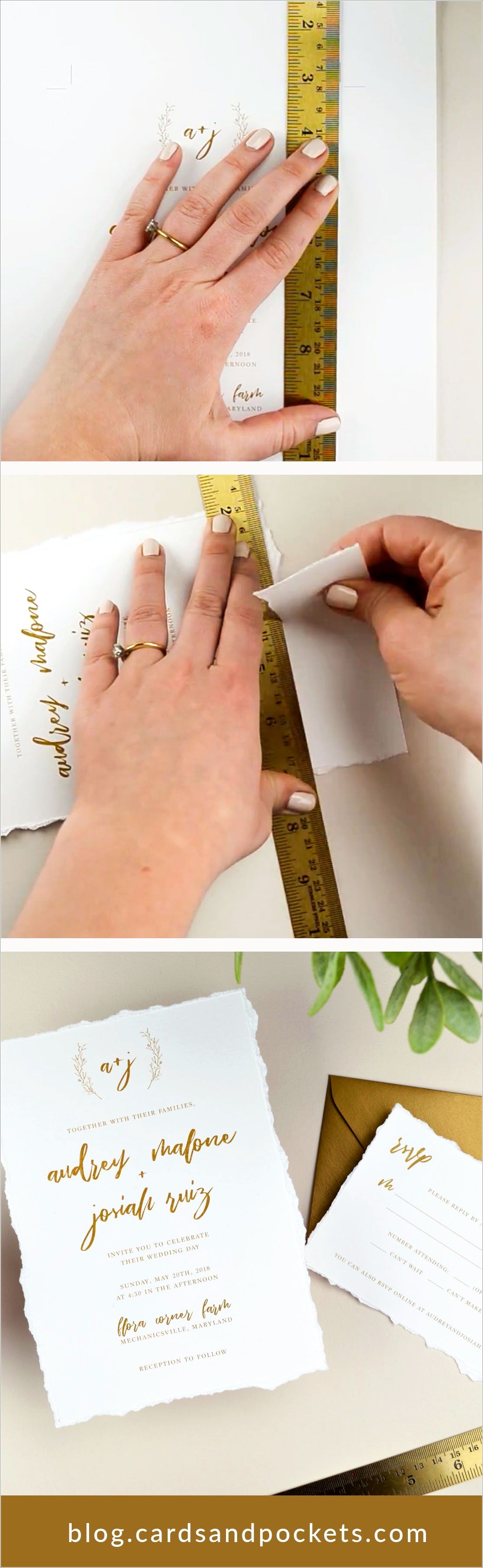 Deckled Edge Wedding Invitations Diy