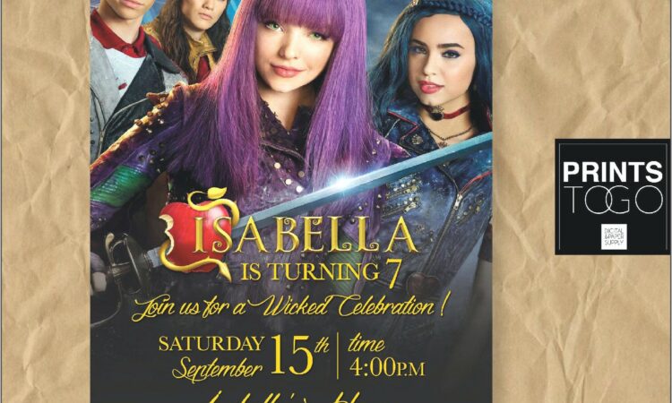 Descendants 2 Birthday Invitations