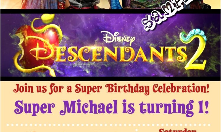 Descendants 2 Invitations Free Printable