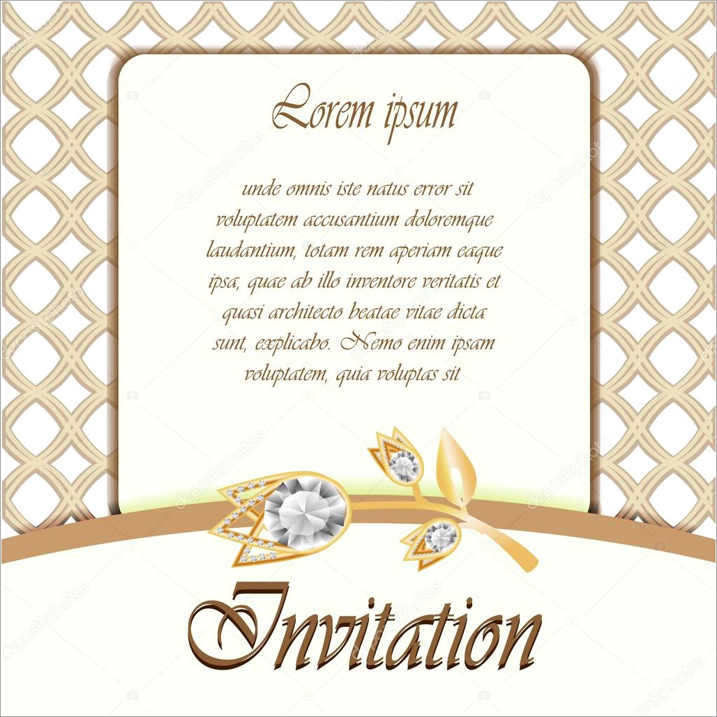 Diamond Wedding Invitation Template