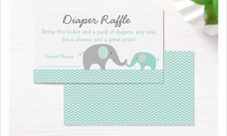 Diaper Raffle Inserts For Invitations Free Printable