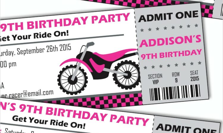 Dirt Bike Birthday Invitations