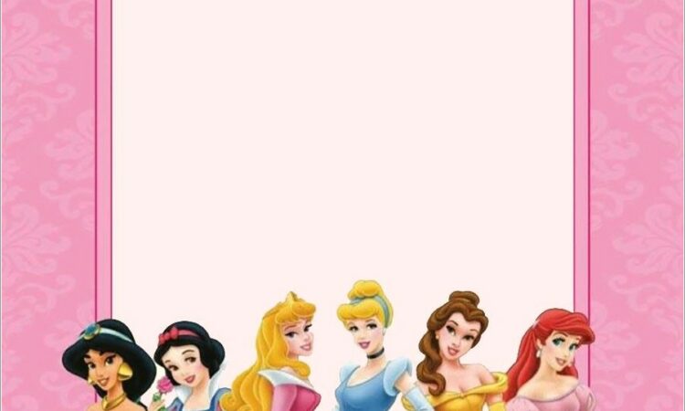 Disney Princess Birthday Invitation Templates Free