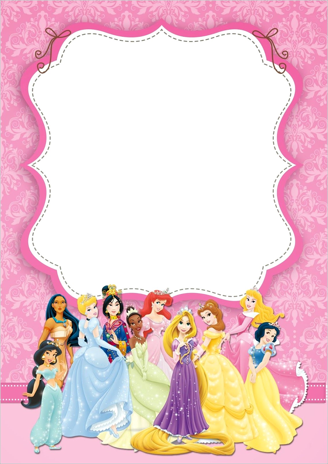 Disney Princess Invitation Template Hd