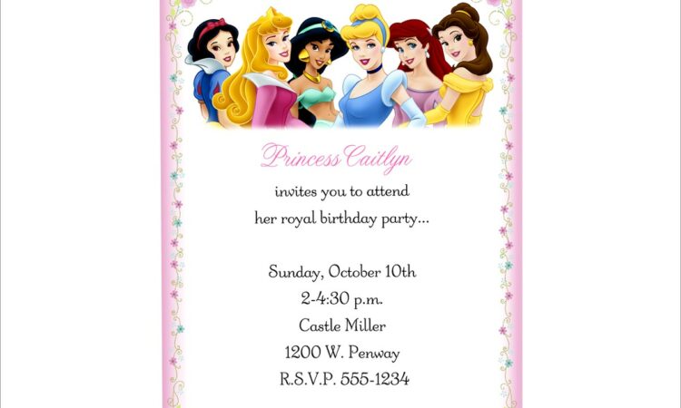 Disney Royal Ball Invitations