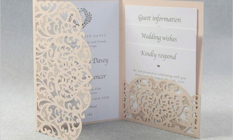 Diy Laser Cut Pocket Invitations