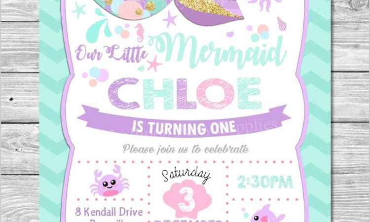 Diy Mermaid Birthday Invitations