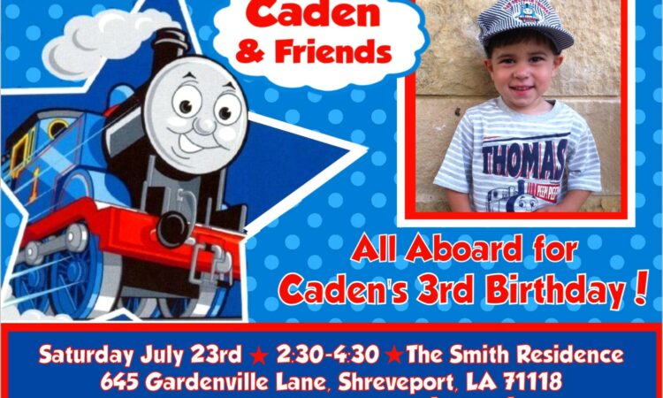 Diy Thomas The Train Invitations