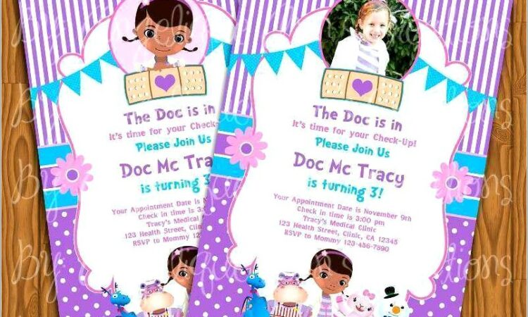 Doc Mcstuffins Blank Invitations