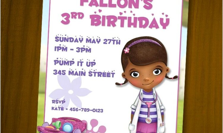 Doc Mcstuffins Digital Invitations