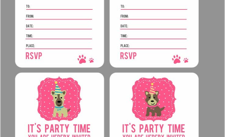 Dog Birthday Invitations Free Printable