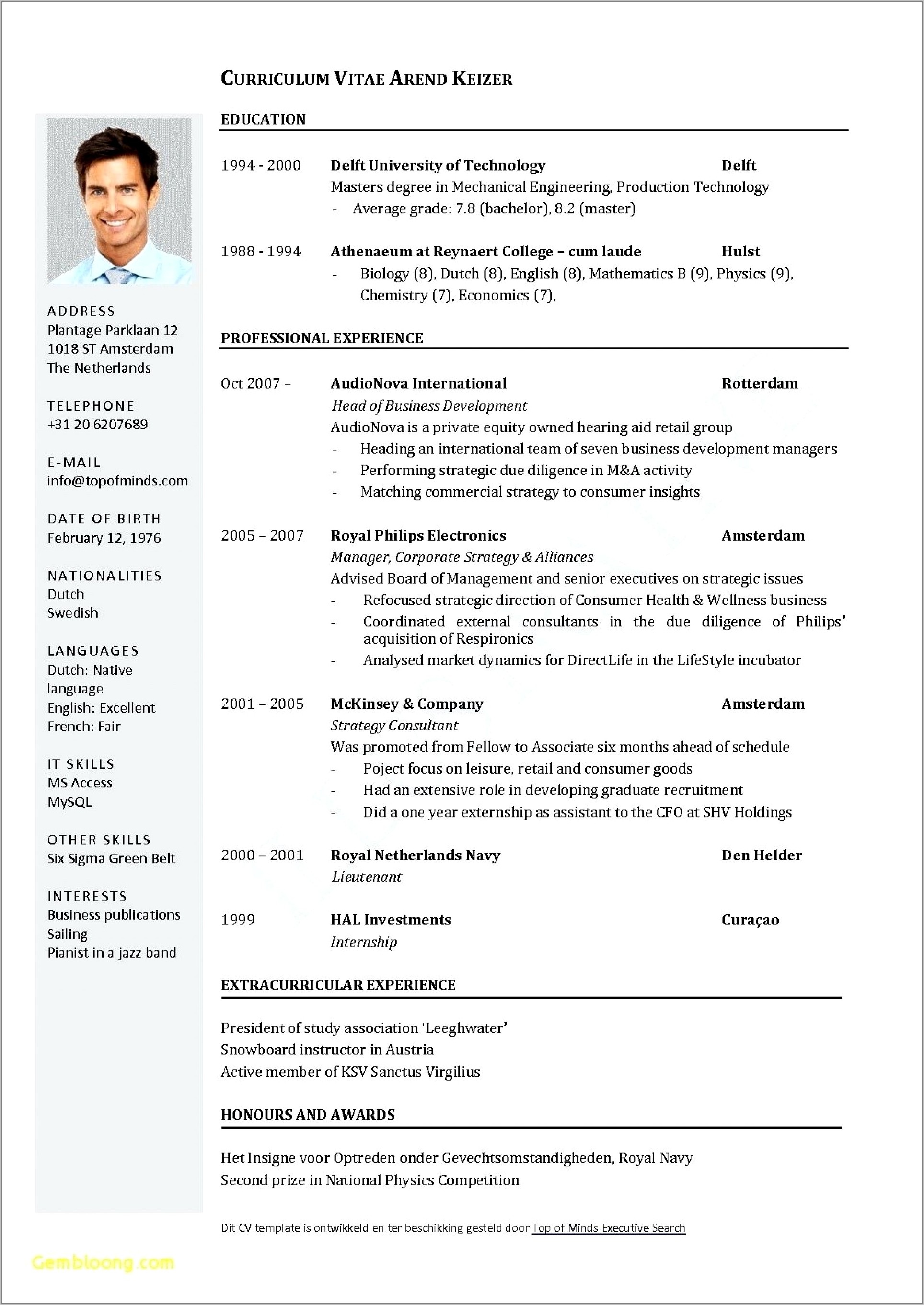 Download Executive Resume Templates