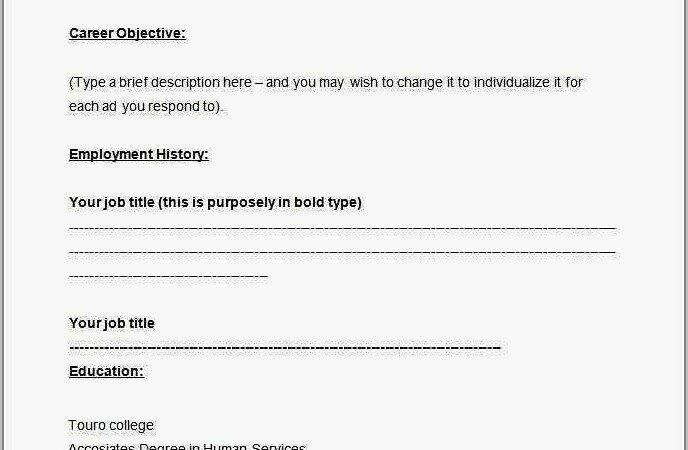 Download Free Blank Resume Templates