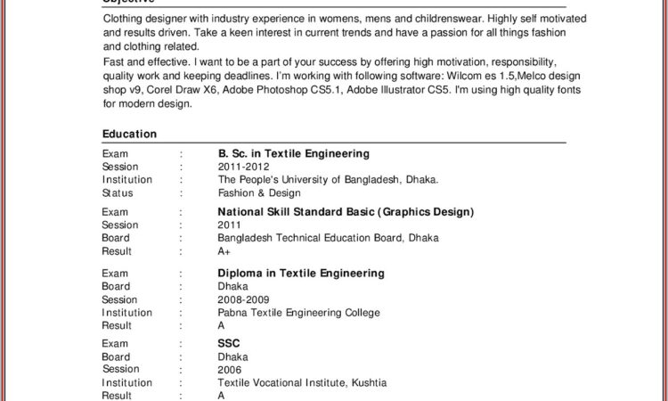 Download Resume Format Pdf File