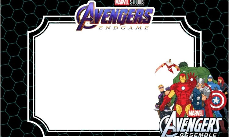 Downloadable Avengers Birthday Invitation Card