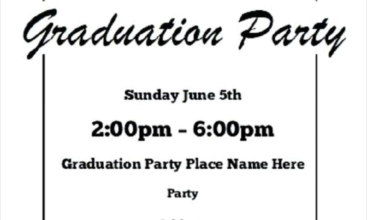 Downloadable Free Graduation Invitation Templates