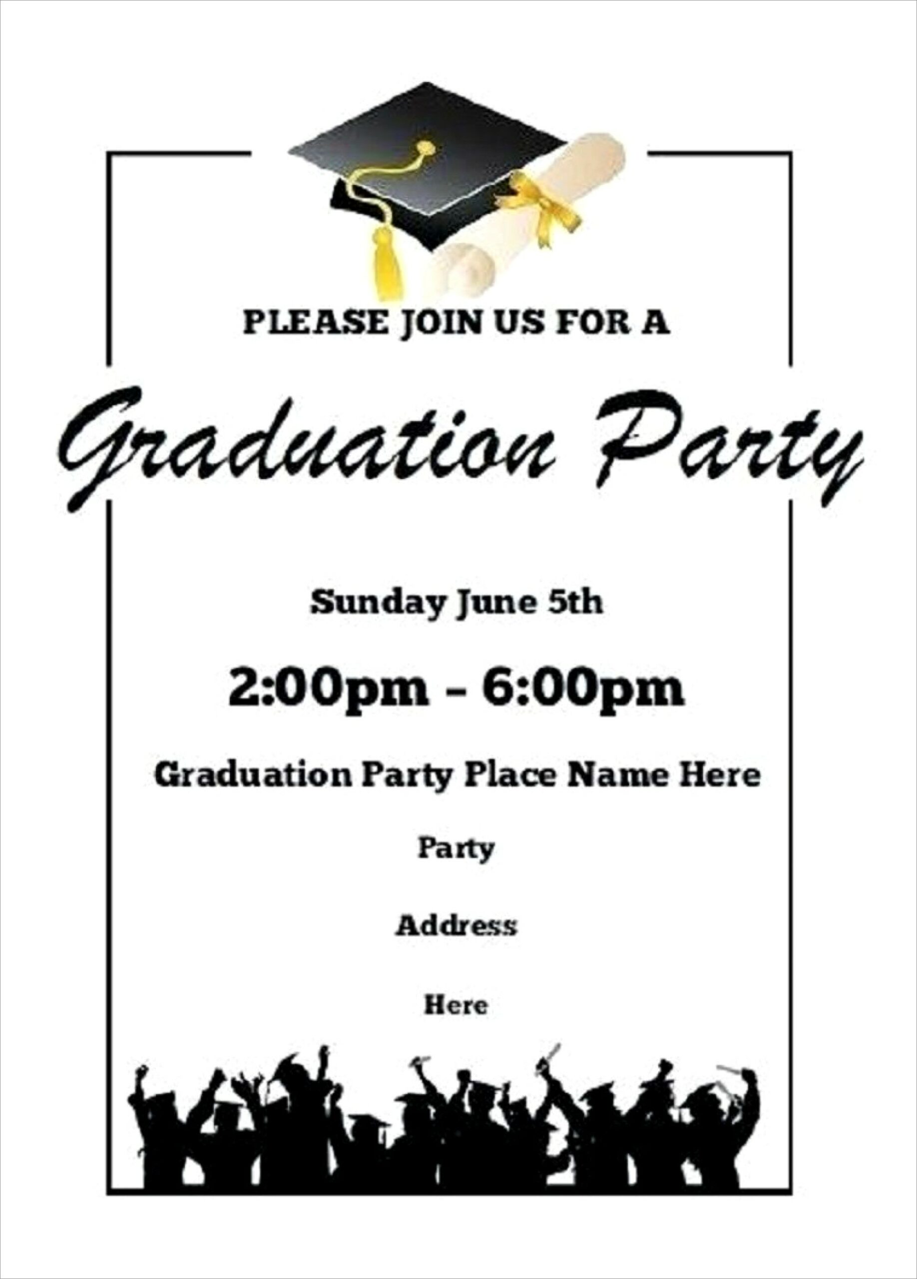 Downloadable Free Graduation Invitation Templates