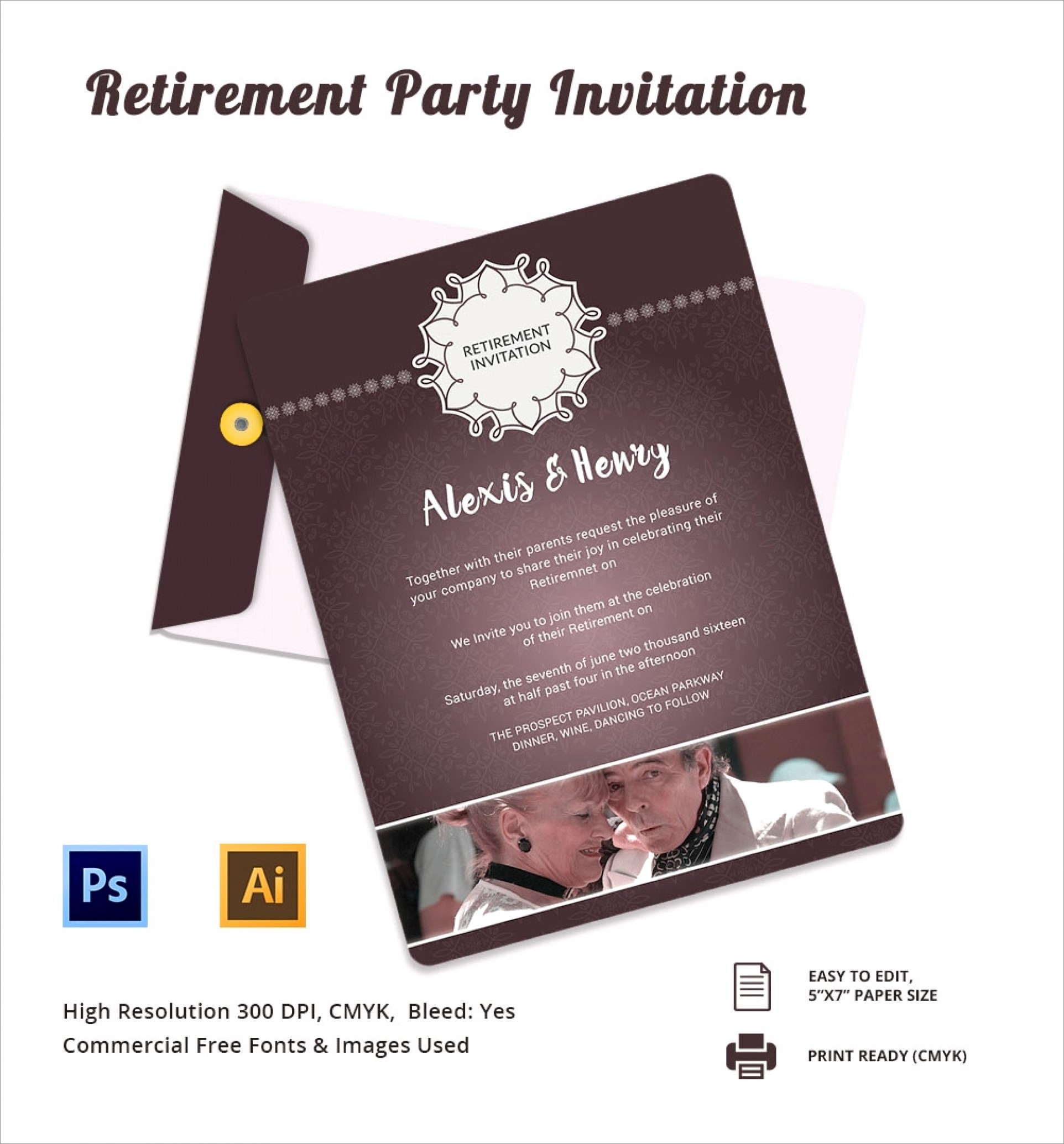 Downloadable Free Retirement Invitation Template