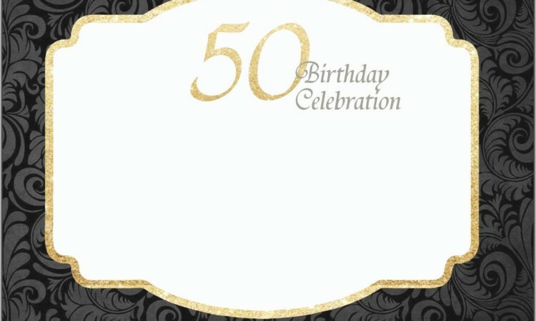 Downloadable Printable 50th Birthday Invitations