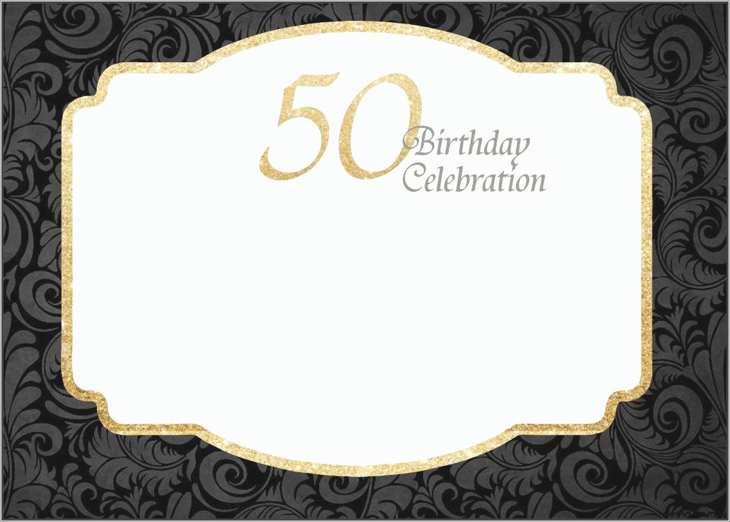 Downloadable Printable 50th Birthday Invitations