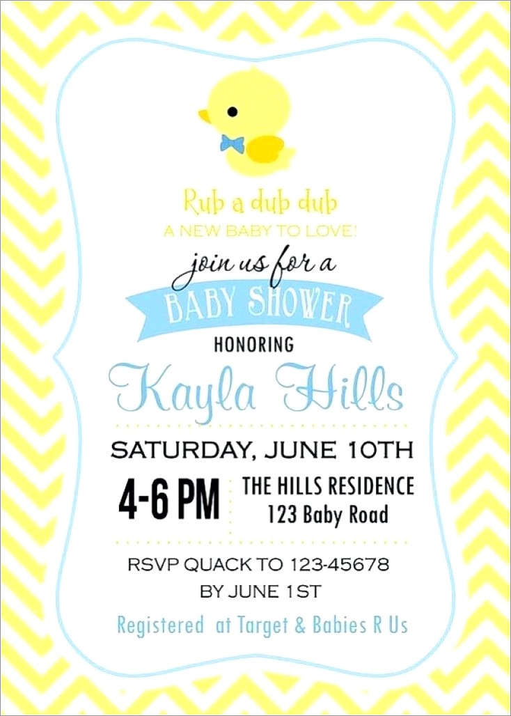 Duck First Birthday Invitations