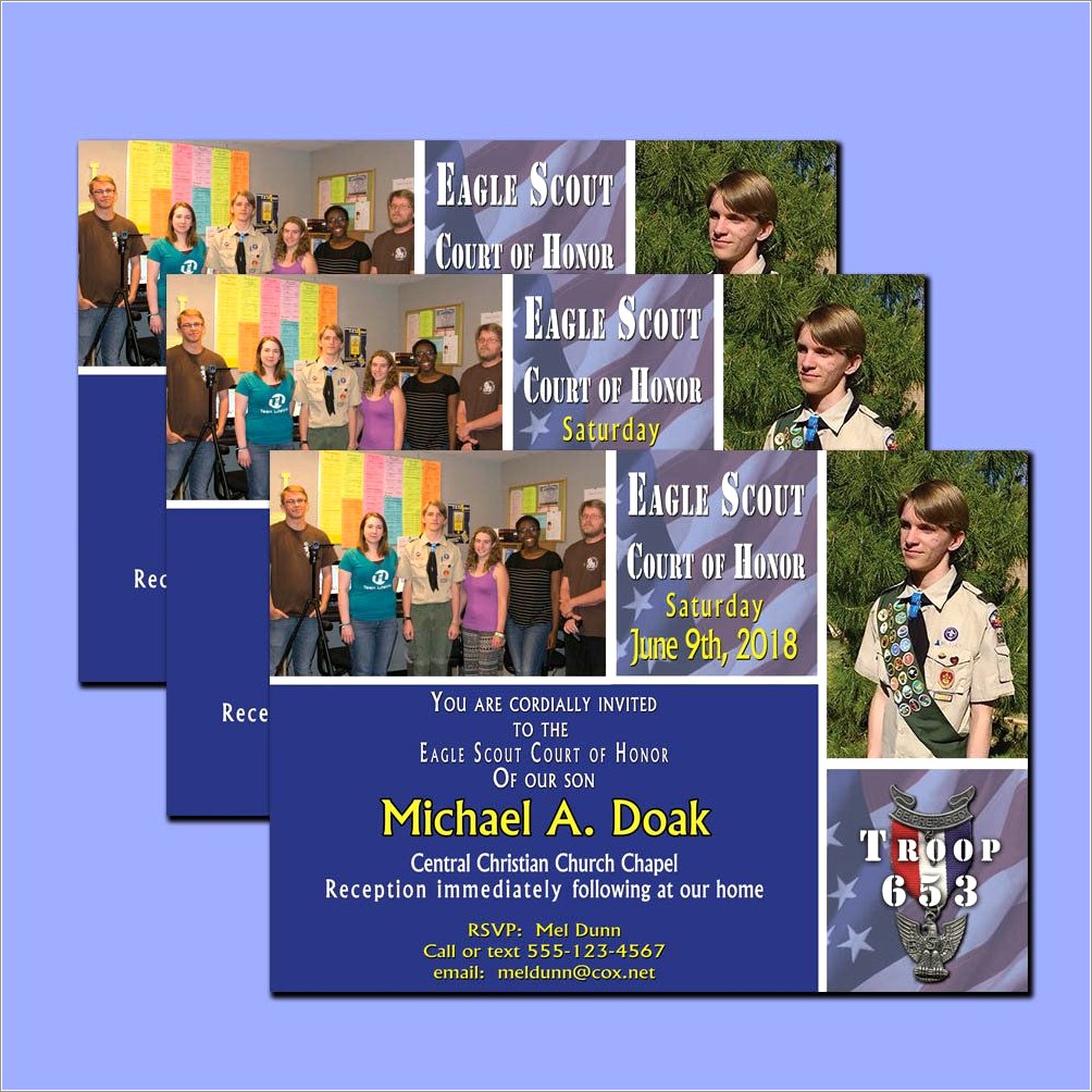 Eagle Scout Photo Invitations