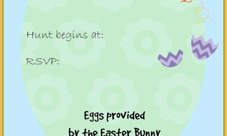 Easter Egg Hunt Invitations Free Printable