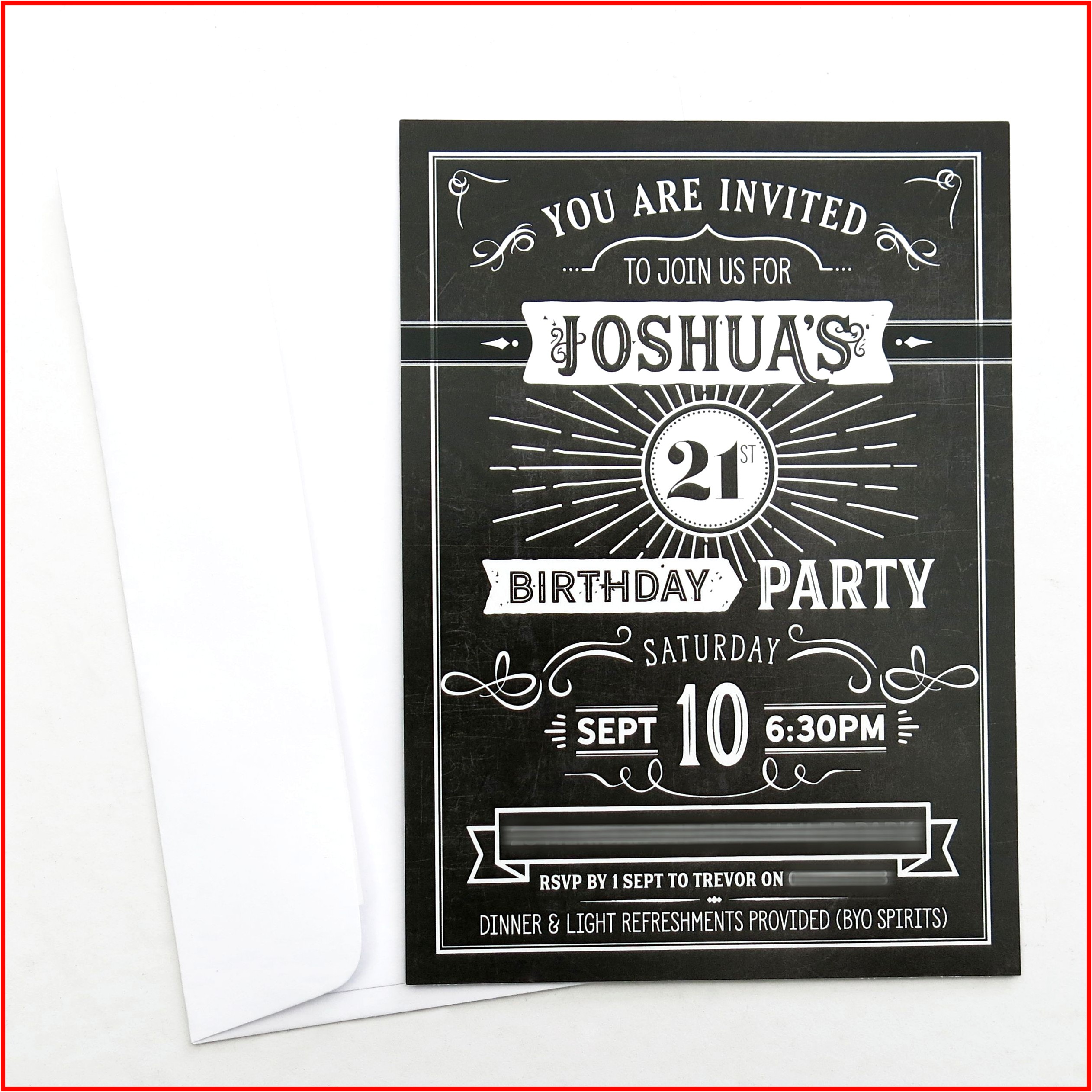 Editable 21st Birthday Invitations Templates Free