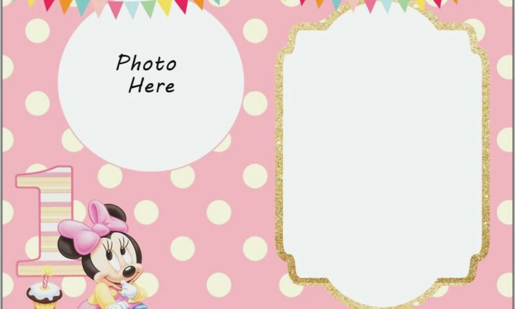 Editable Blank Mickey Mouse Invitation Template