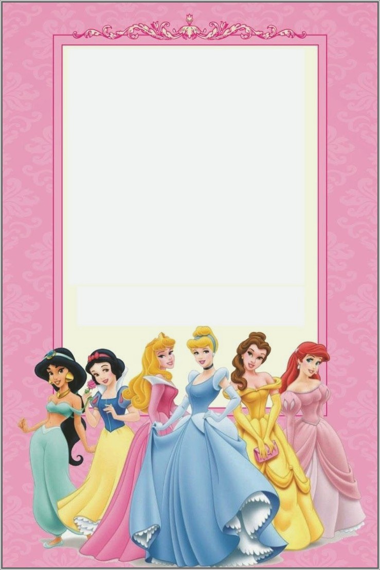 Editable Disney Princess Birthday Invitations
