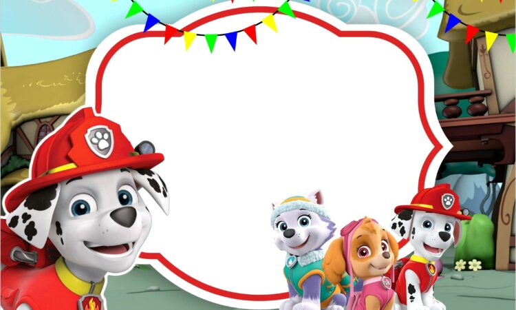 Editable Downloadable Paw Patrol Invitation Template