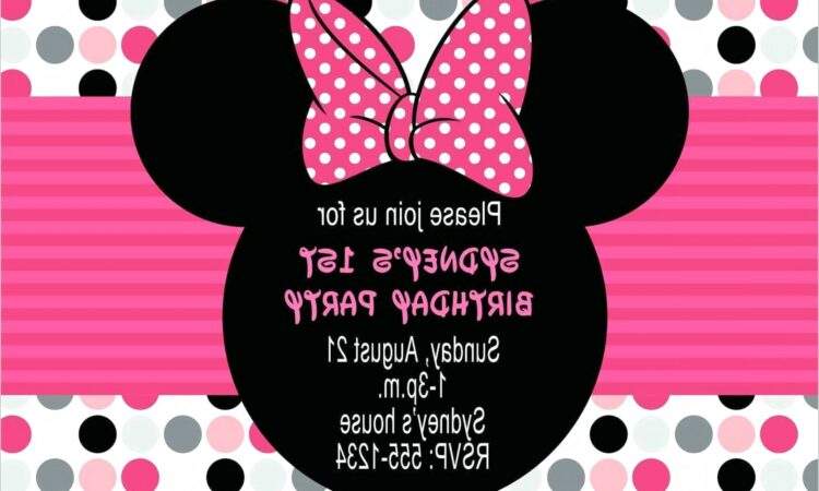 Editable Minnie Mouse Birthday Invitations