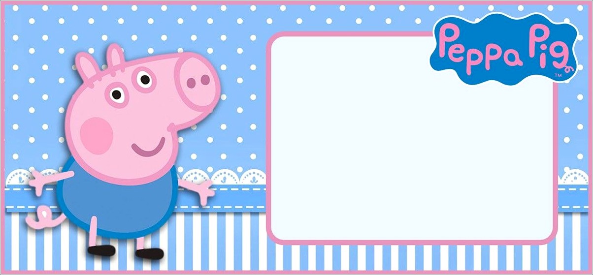 Editable Peppa Pig Invitation Template