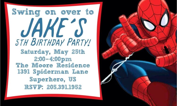 Editable Superhero Birthday Invitations Templates Free