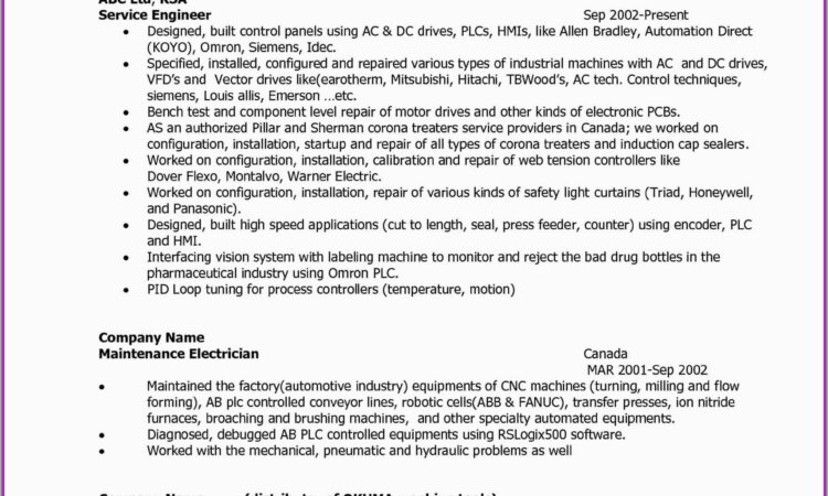 Electrical Resume Format Download