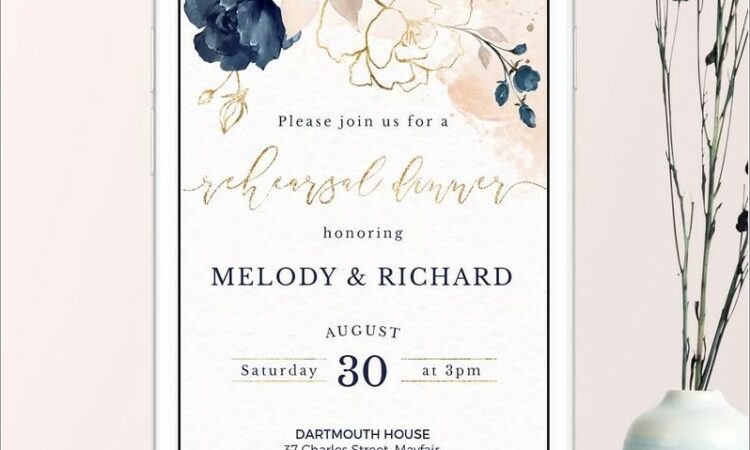 Electronic Rehearsal Dinner Invitations