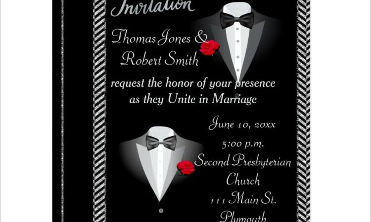 Elegant Gay Wedding Invitations