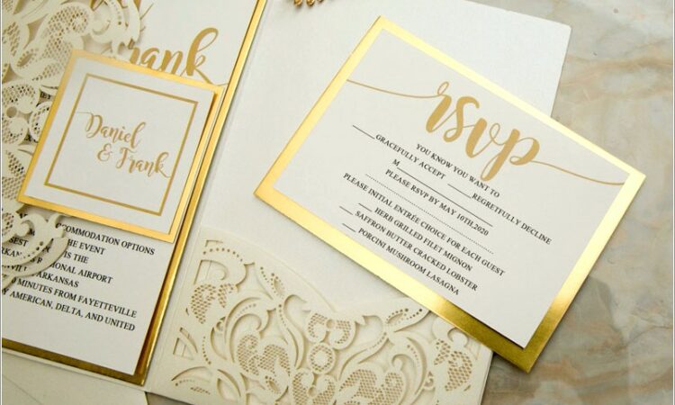 Elegant Gold Wedding Invitations