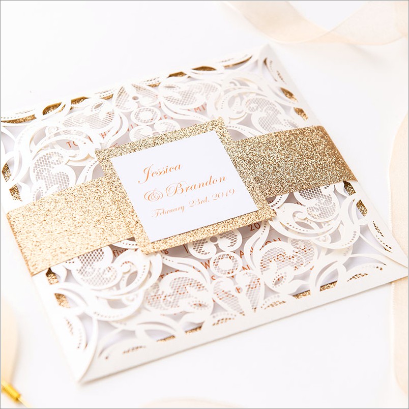 Elegant Shimmer Wedding Invitations